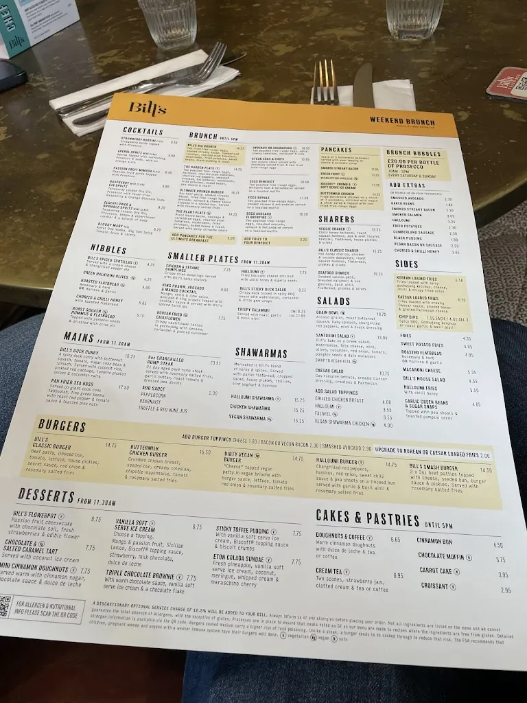 Menu_Bill’s St Albans Restaurant_Kingdom_image_2