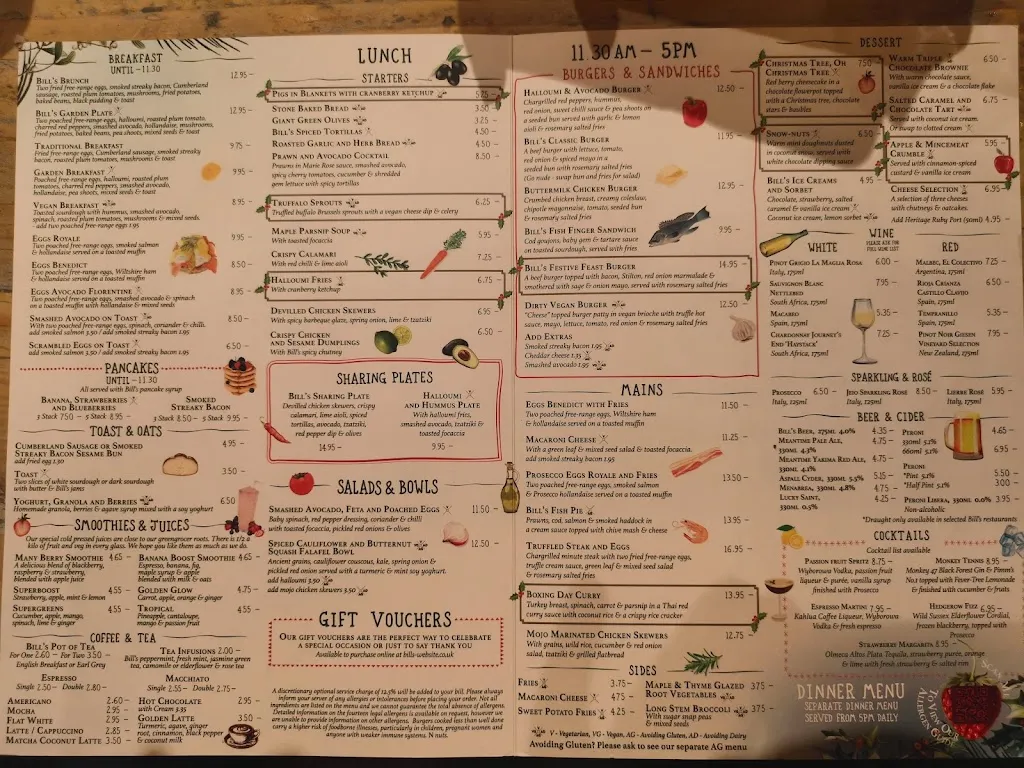 Menu_Bill’s St Albans Restaurant_Kingdom_image_4