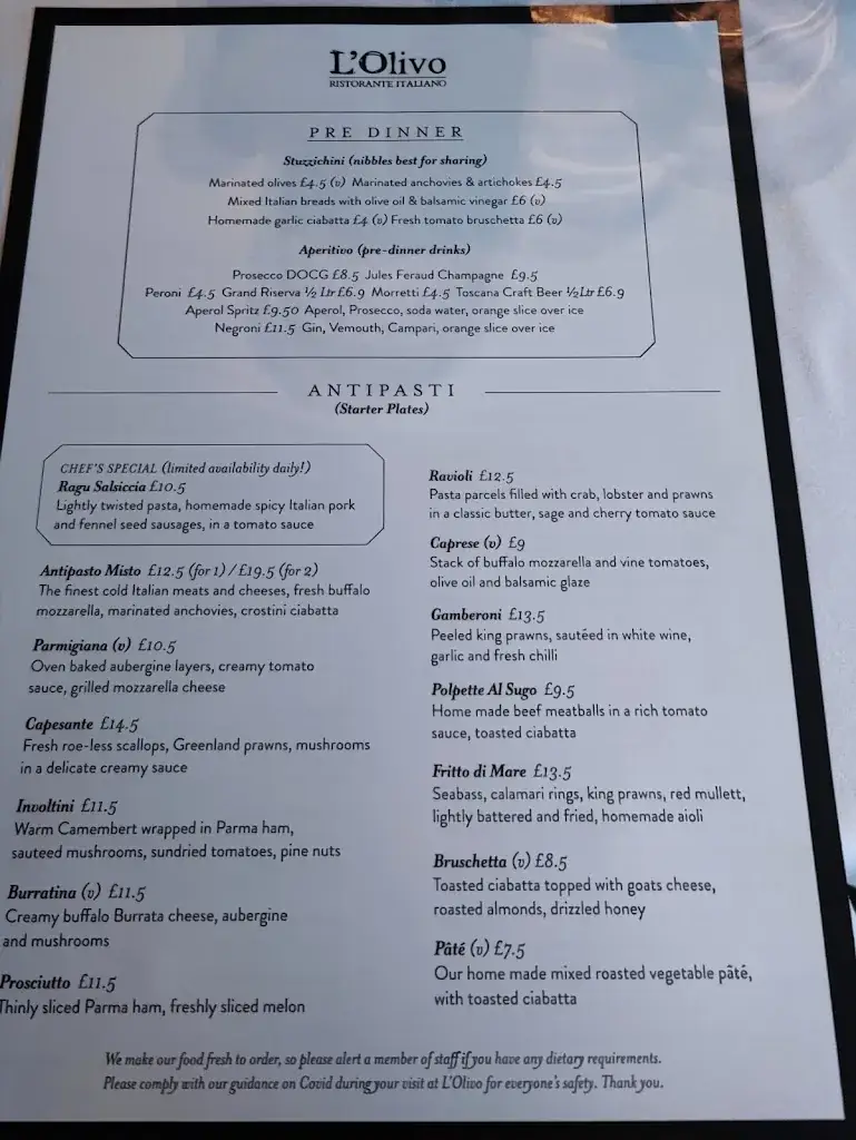 Menu_L'Olivo Ristorante Italiano_Kingdom_immagine_4