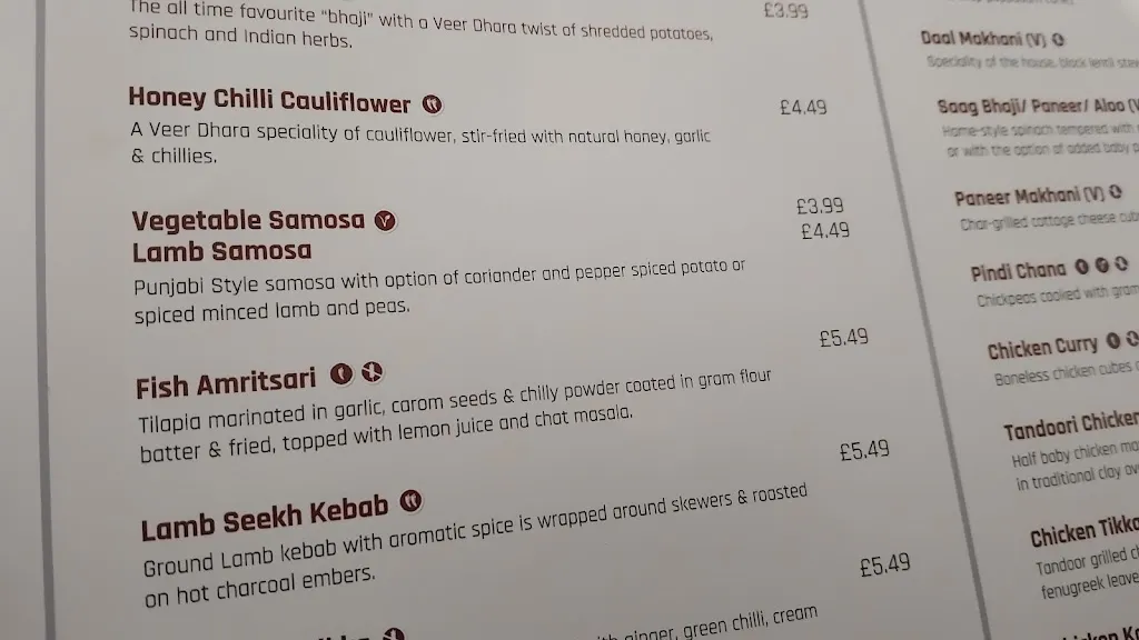 Menu_Veer Dhara Restaurant, St Albans_Kingdom_image_3