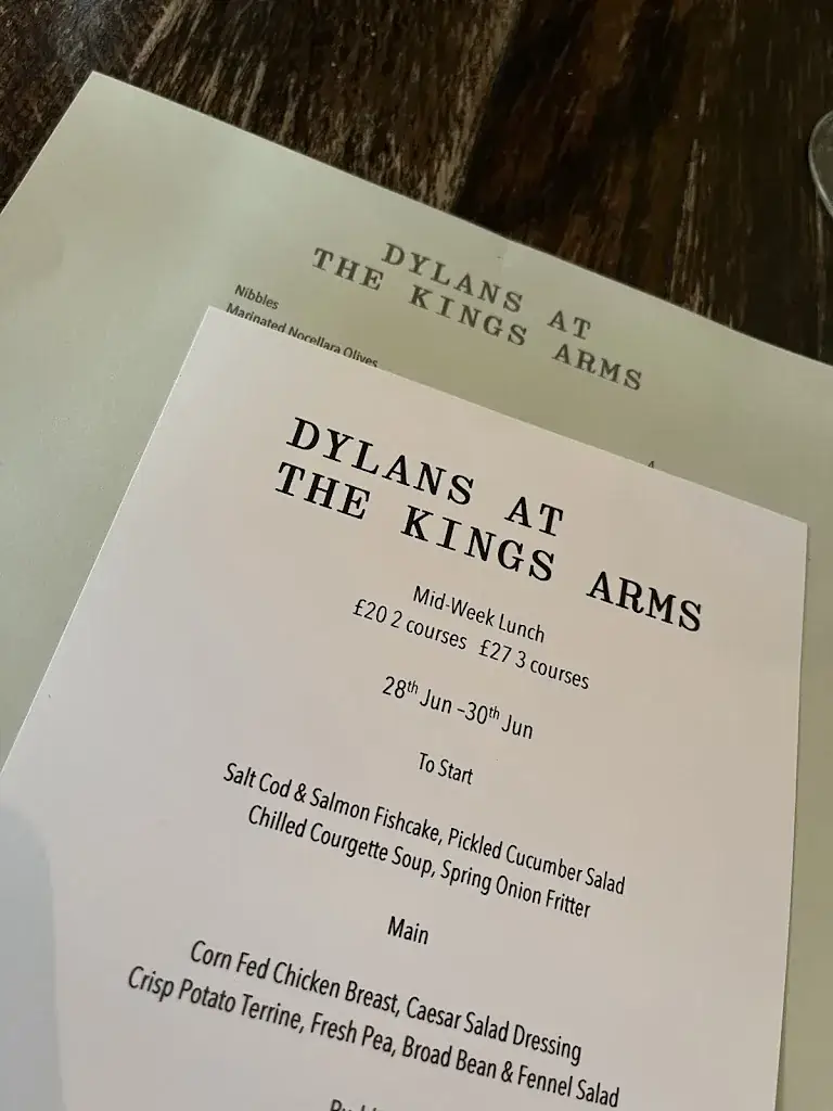 Menu_Dylans at The Kings Arms_Kingdom_image_4