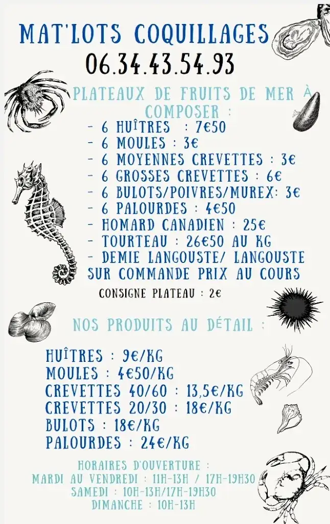 Menu_Mat'lots Coquillages_Saint-Estève_image_1