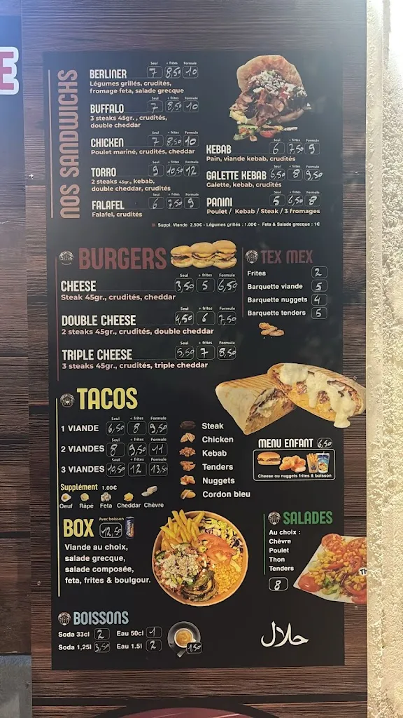 Menu_DONER HOUSE (kebab & Tacos Halal) حلال_Saint-Estève_image_3