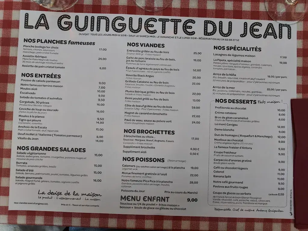 Menu_Le Restaurant Jean_Perpignan_image_1