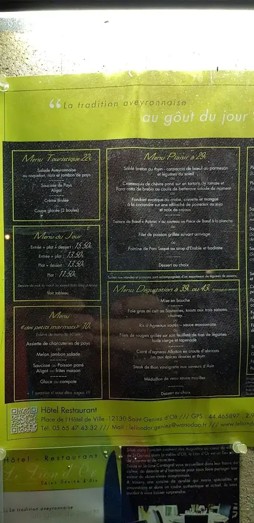 Menu_Hotel Le Lion d'Or_d'Aubrac_immagine_3