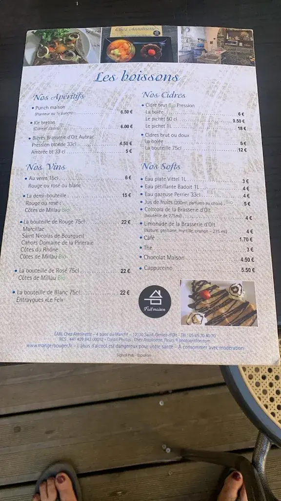 Menu_Crêperie chez Antoinette_d'Aubrac_image_1