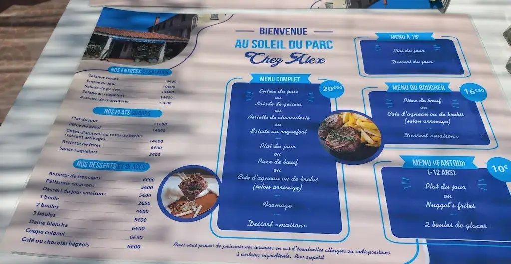 Le Soleil du Parc "Chez Alex " ristorante a Saint-Georges-de-Luzençon
