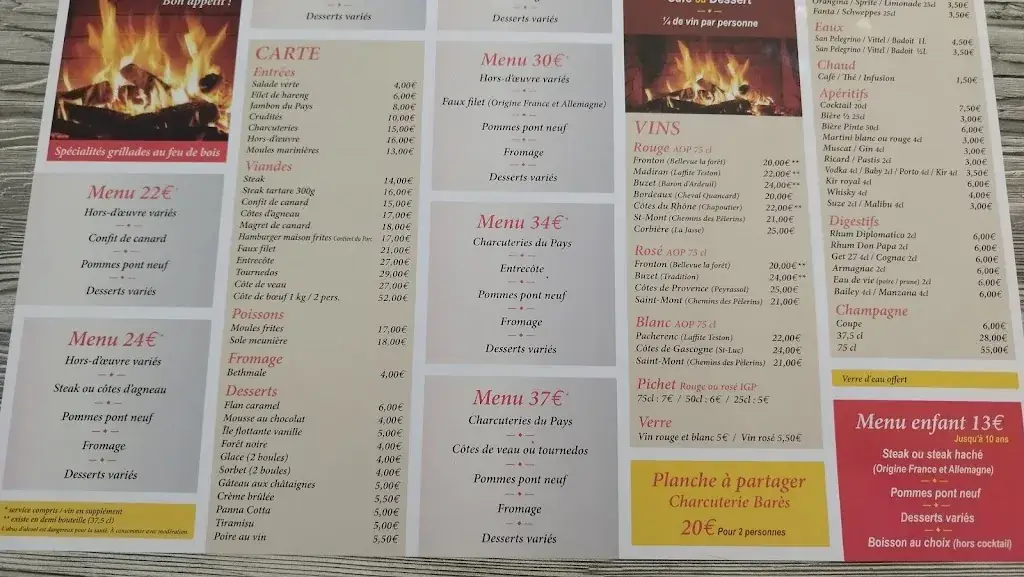 Menu_L'Etable_Saint-Gaudens_immagine_3