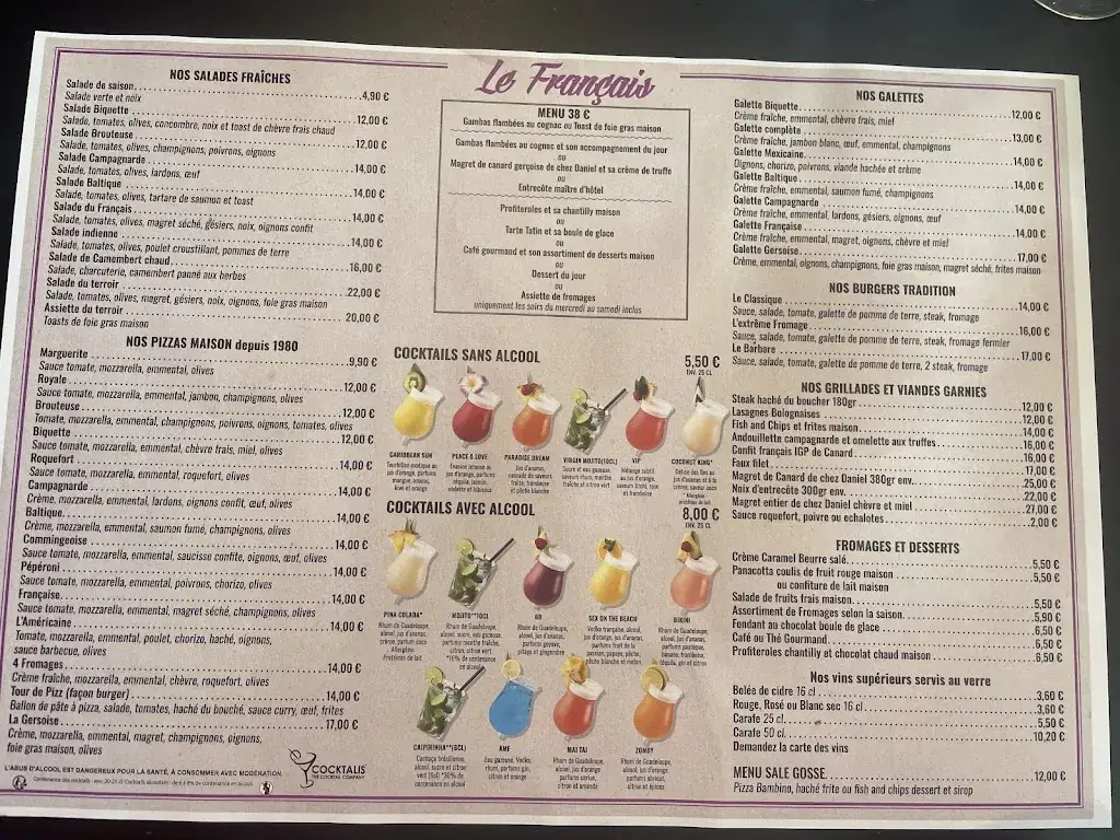 Menu_'Le Français' Restaurant_Saint-Gaudens_image_2