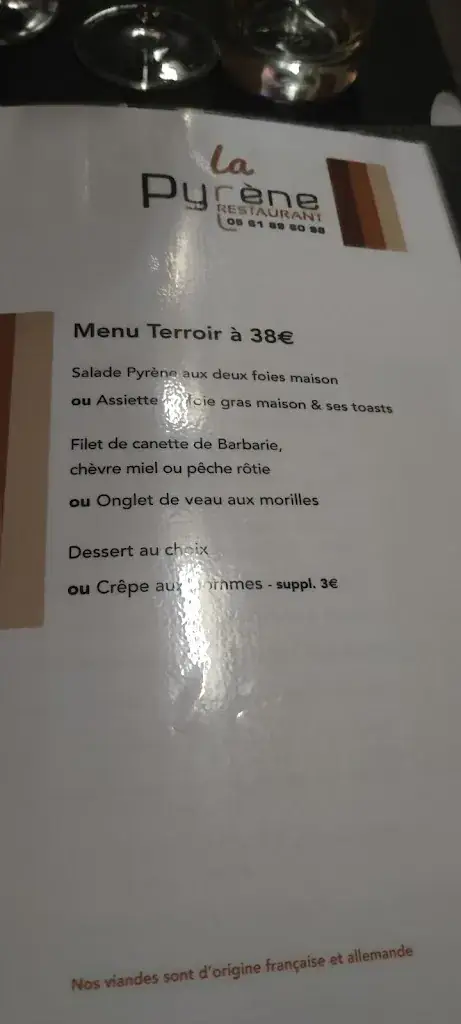 Menu_La Pyrène_Saint-Gaudens_image_1