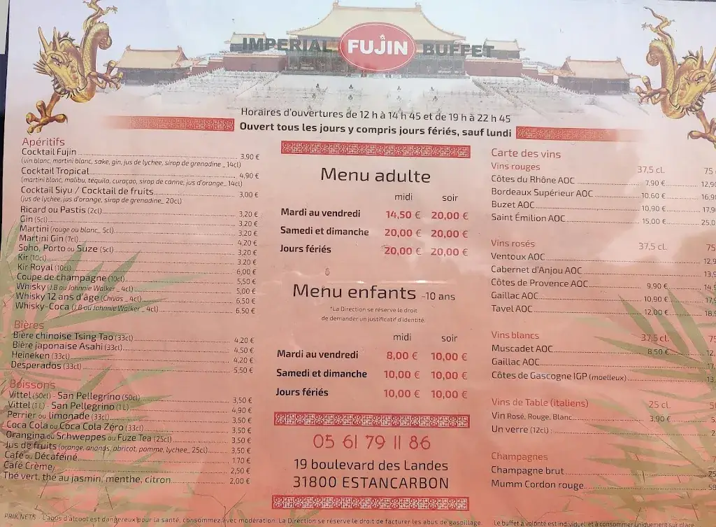 Menu_Restaurant fujin_Estancarbon_image_3