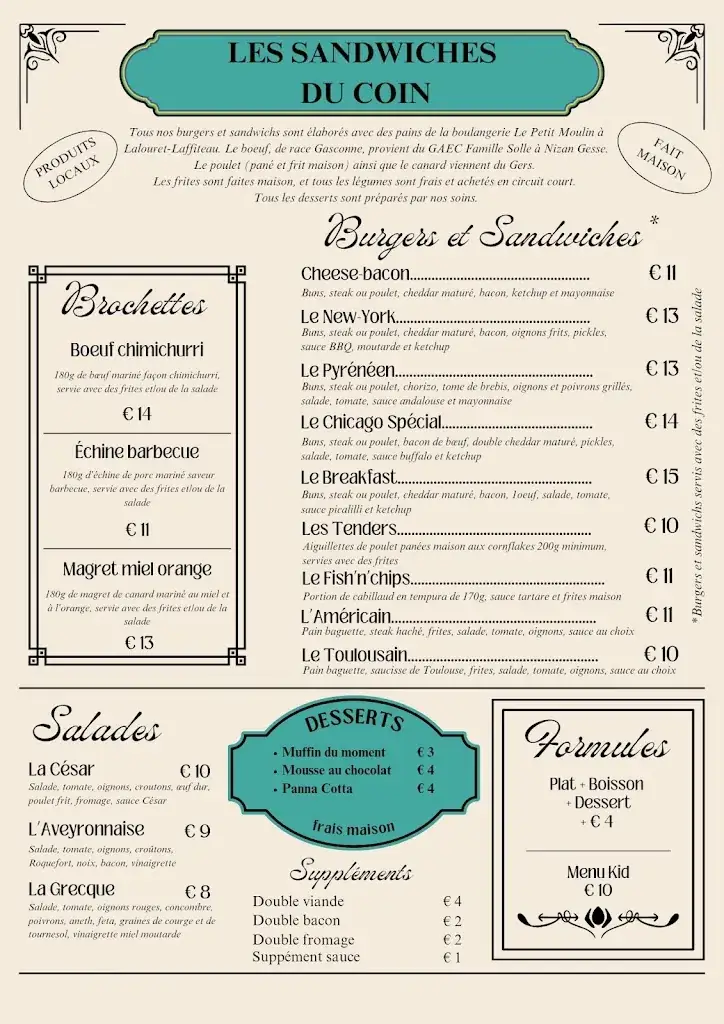 Menu_Les sandwiches du coin_Saint-Gaudens_image_1