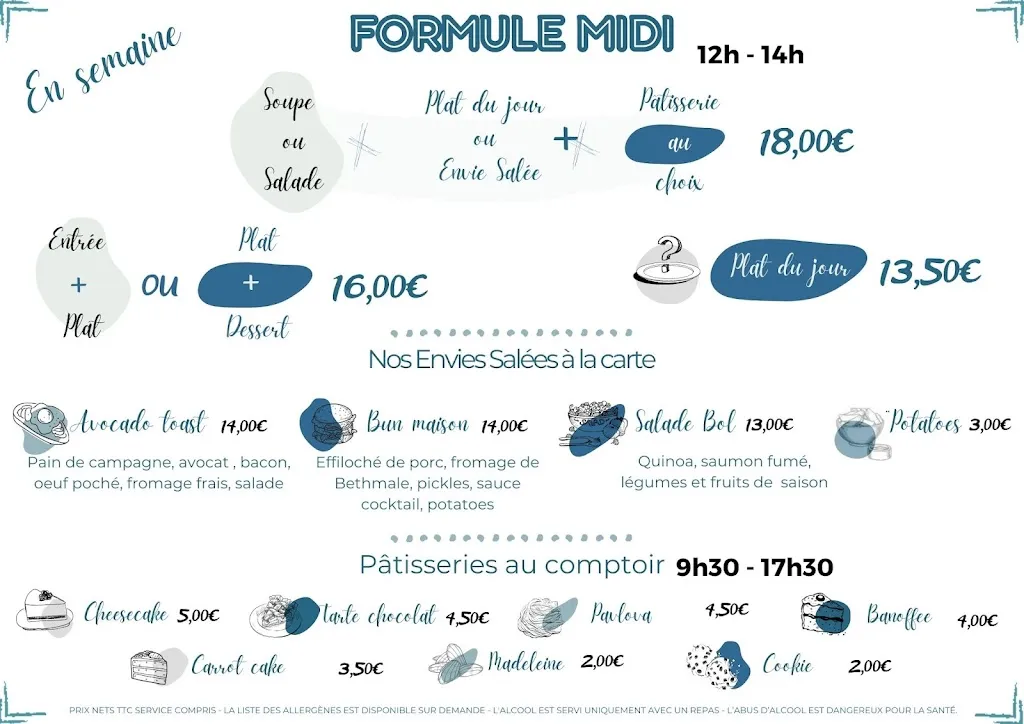Menu_Jardin Bleu - Chambres d'hôtes & Restaurant_Saint-Girons_image_1