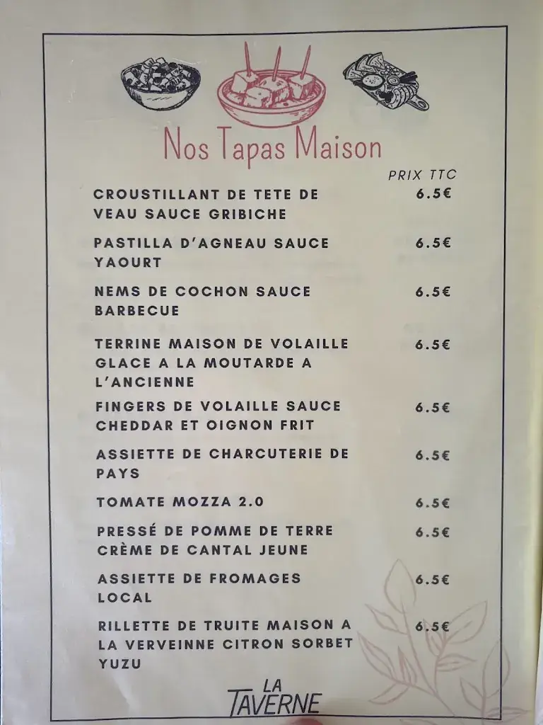 Menu_La Taverne_Maurs_immagine_1