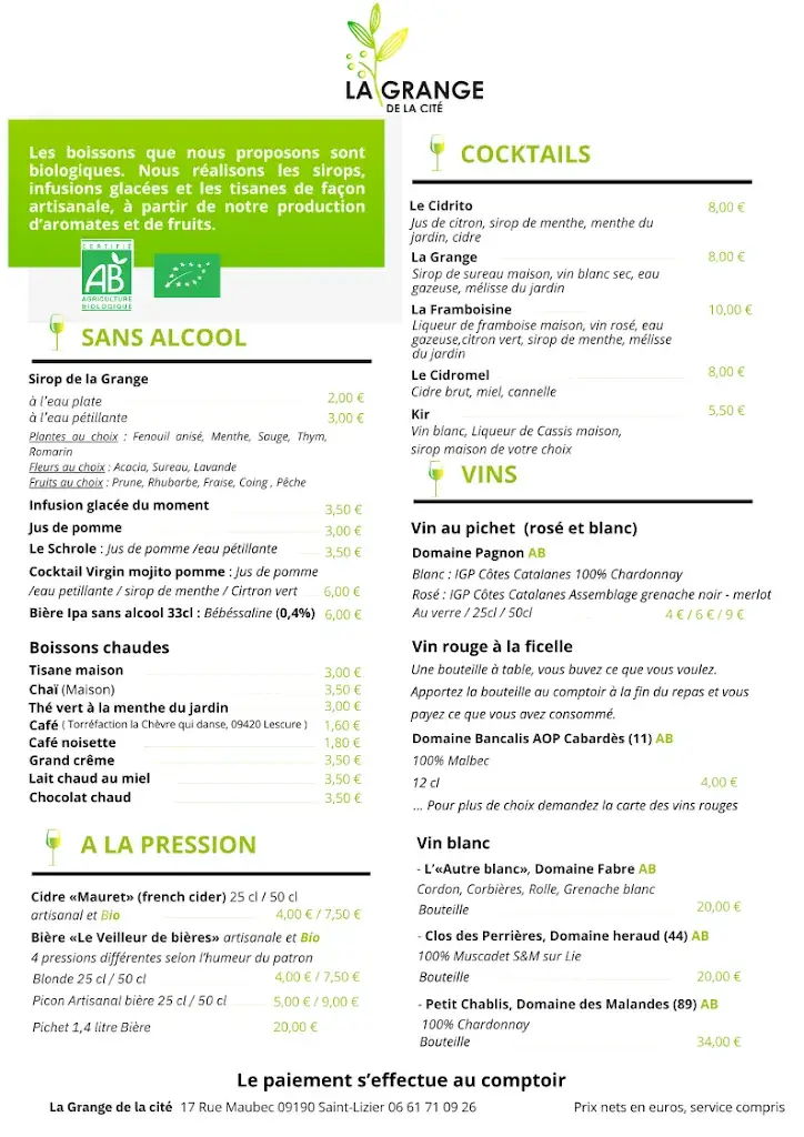Menu_La Grange de la Cité_Saint-Lizier_image_2
