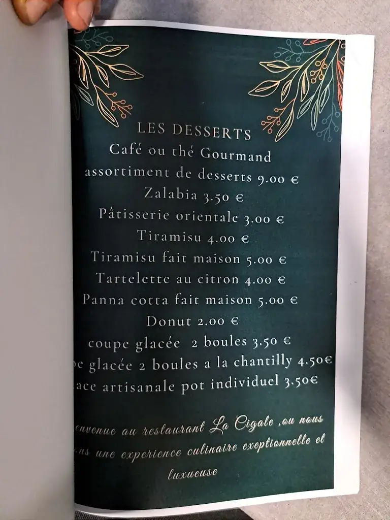 Menu_restaurant la cigale_Maurs_immagine_1