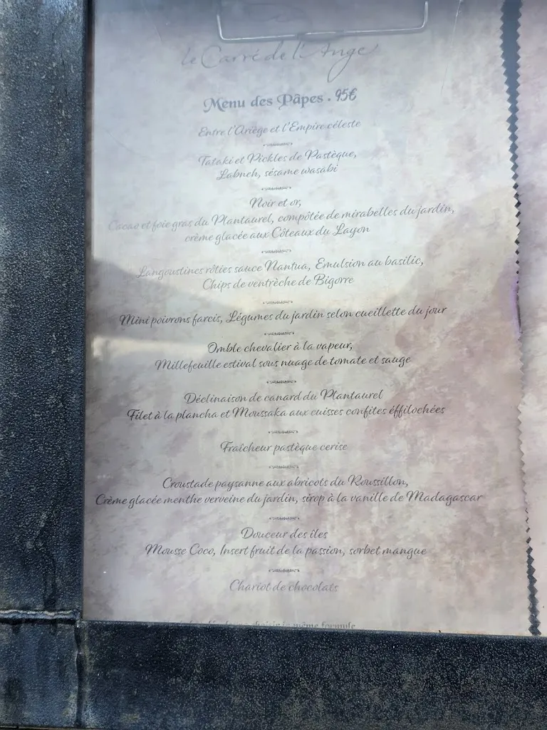 Menu_Le Carré de l'Ange - restaurant_Saint-Lizier_image_3