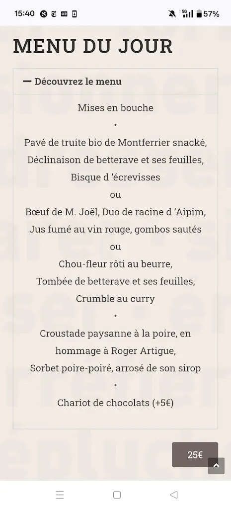 Menu_Le Carré de l'Ange - restaurant_Saint-Lizier_image_4