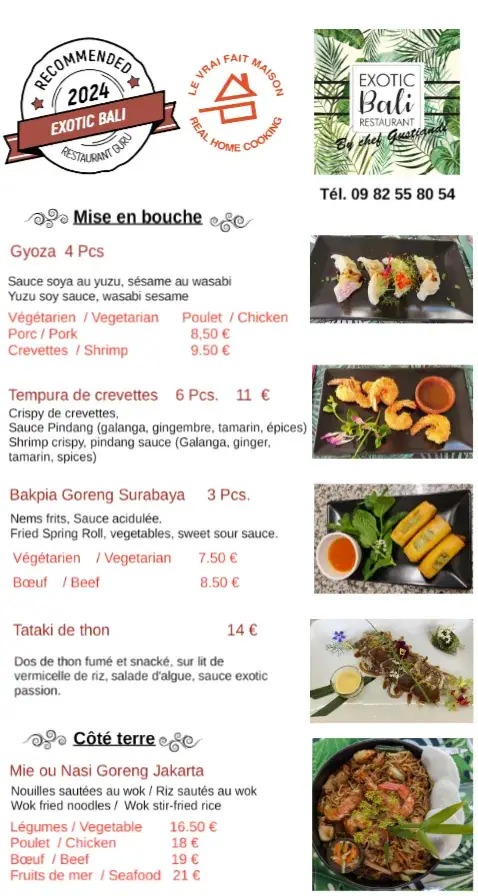 Menu_Exotic Bali_Saint-Gilles-Croix-de-Vie_image_1