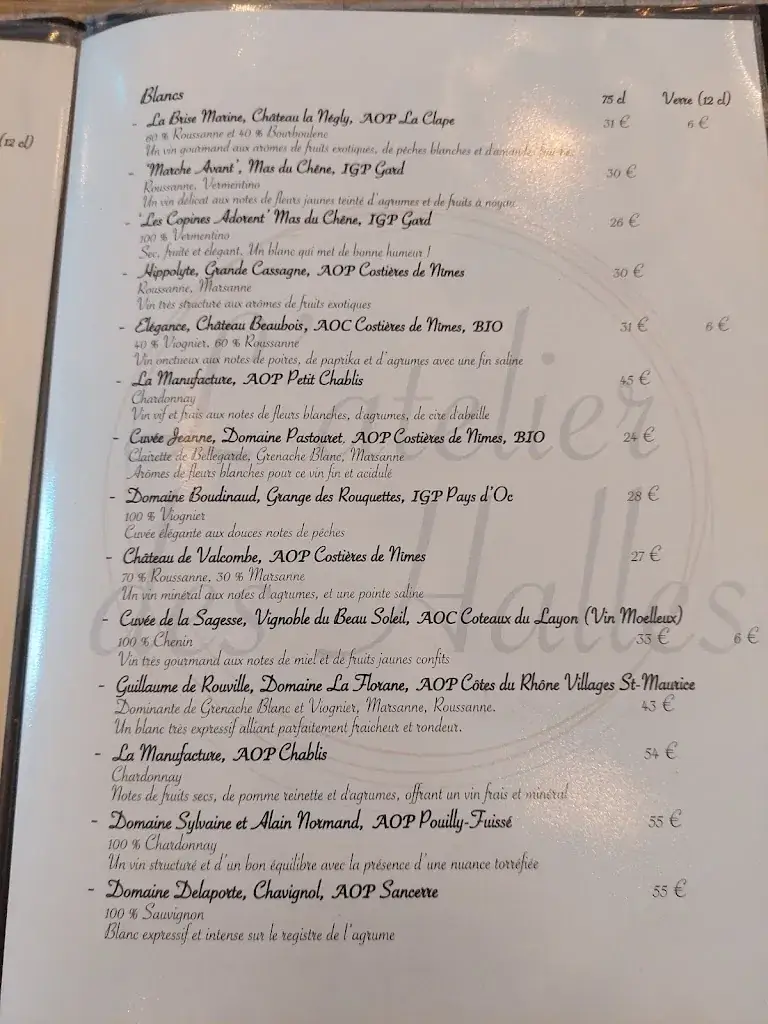 Menu_Restaurant, Atelier des halles_Saint-Gilles_image_4