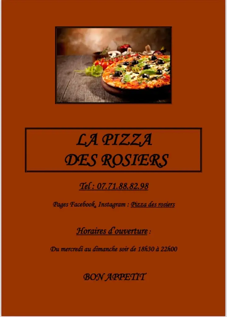 Menu_Pizza Des Rosiers_Saint-Julien-les-Rosiers_imagen_3