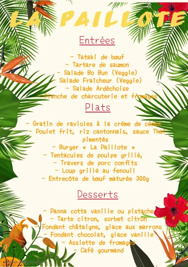 Menu_La Paillote_Saint-Martin-d'Ardèche_image_2