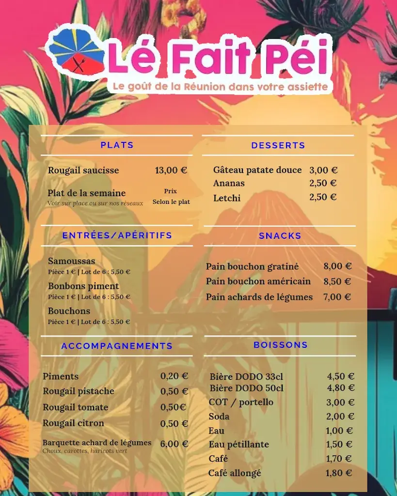 Menu_Lé Fait Péi - Foodtruck Réunionnais_Saint-Marcel-sur-Aude_image_1