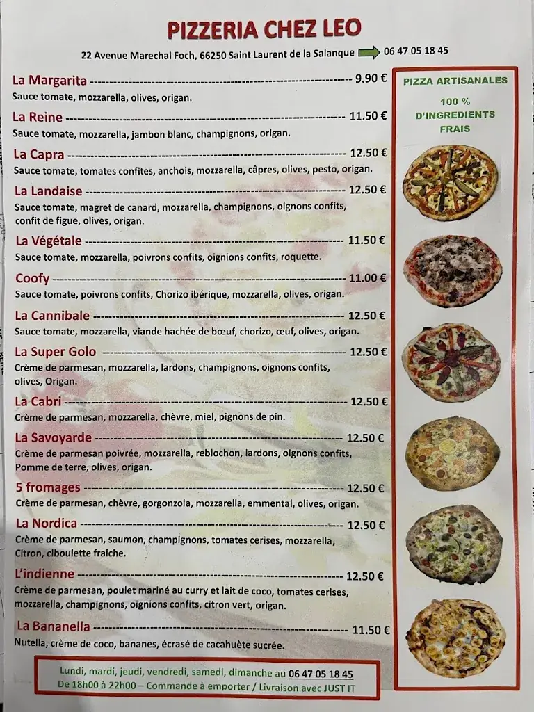 Menu_Pizzeria chez Leo_Saint-Laurent-de-la-Salanque_image_1