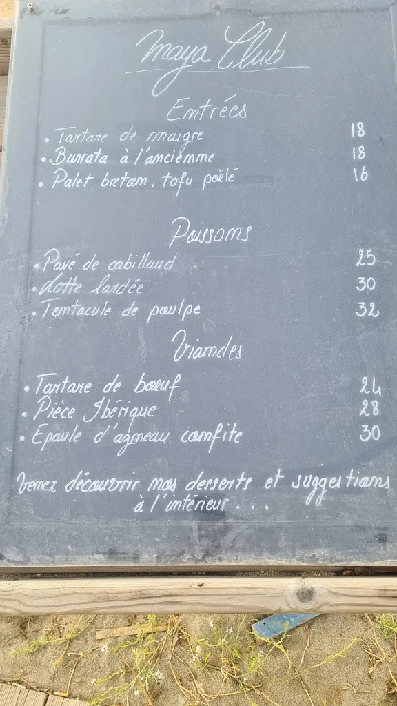 Menu_Le Maya Club_Torreilles_image_2