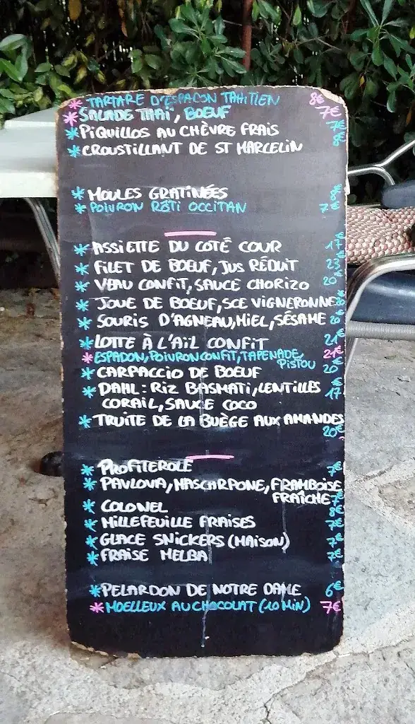 Menu_Restaurant Côté Cour_Saint-Mathieu-de-Tréviers_image_3