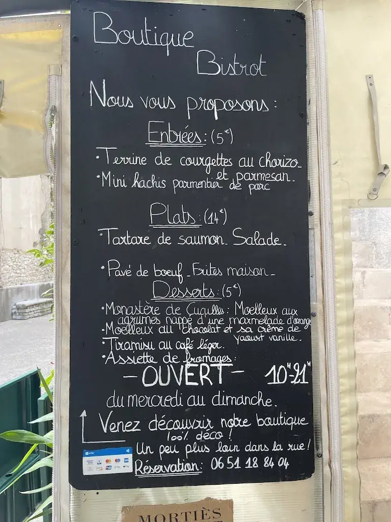 Menu_Boutique bistrot mon jardin, pas comme les autres.. Cuculles plage !_Saint-Jean-de-Cuculles_image_2