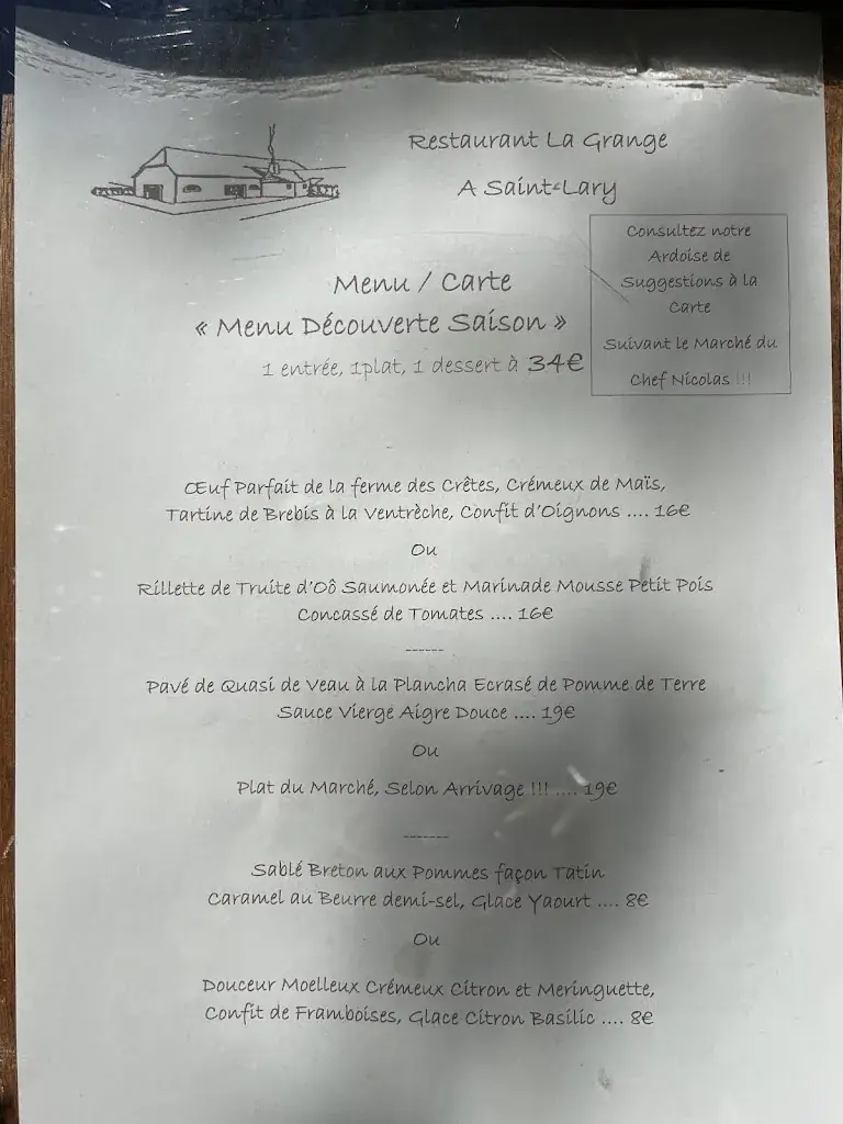 Menu_Restaurant La grange_Saint-Lary-Soulan_image_2