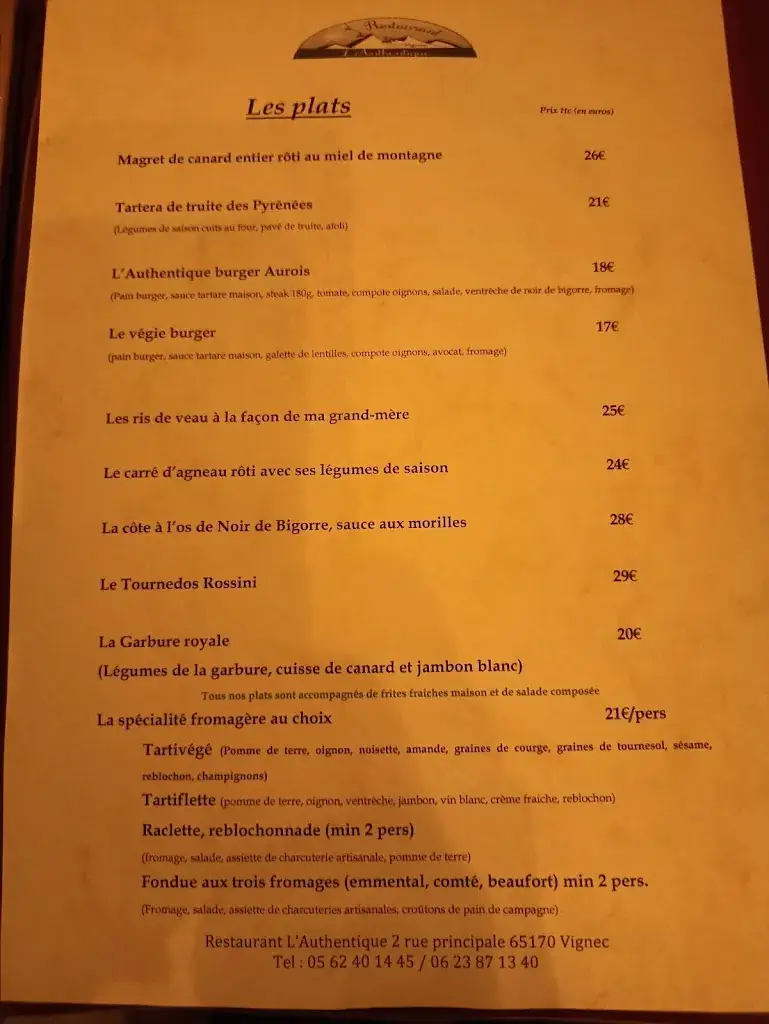 Menu_L’Authentique_Saint-Lary-Soulan_immagine_2