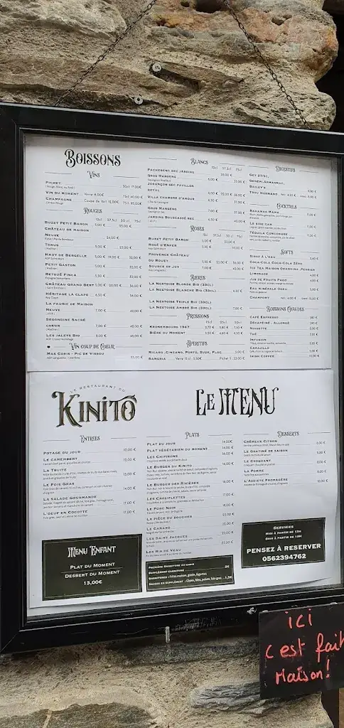 Menu_Le Restaurant du Kinito_Saint-Lary-Soulan_image_2