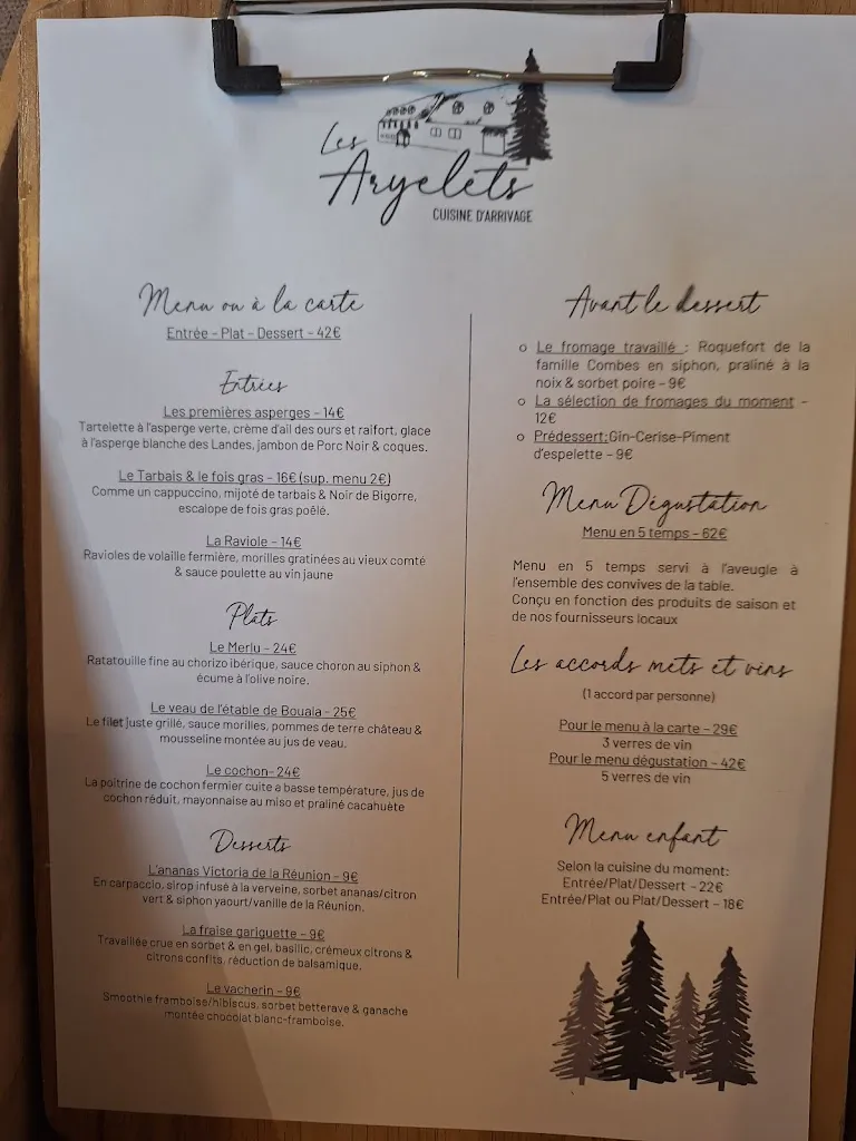 Menu_Les Aryelets_Aulon_immagine_2