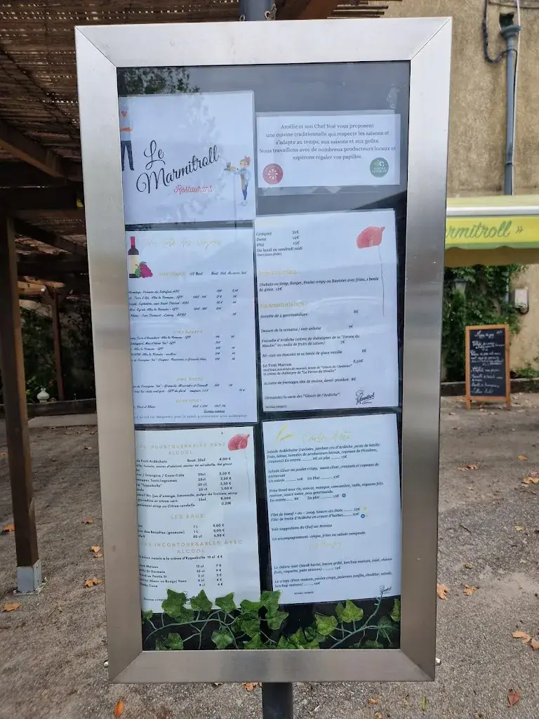 Menü_Restaurant LE Marmitroll_Meysse_Bild_4