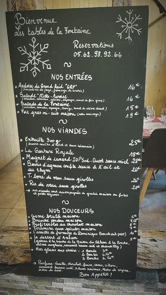 Menu_Les Tables de la Fontaine_Vielle-Aure_image_1