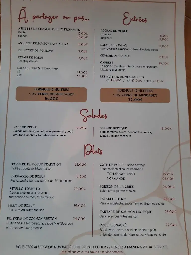 Menu_La Plage_Saint-Nazaire_image_1