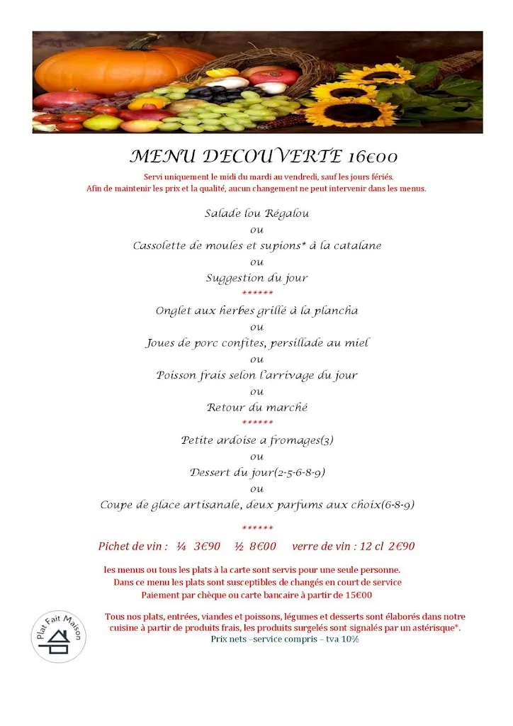 Menu_Restaurant Lou Regalou_Saint-Pargoire_image_1