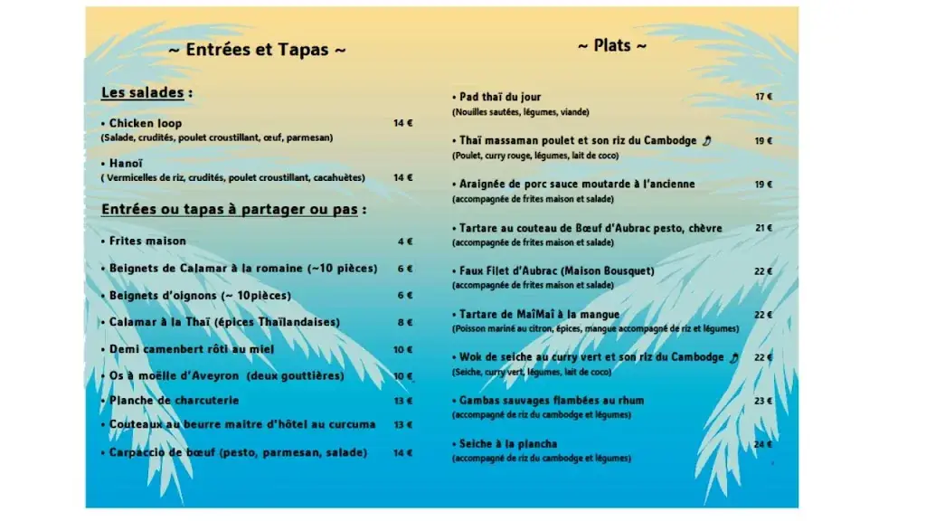 Menu_Restaurant A l'Abordage_Saint-Pargoire_immagine_1