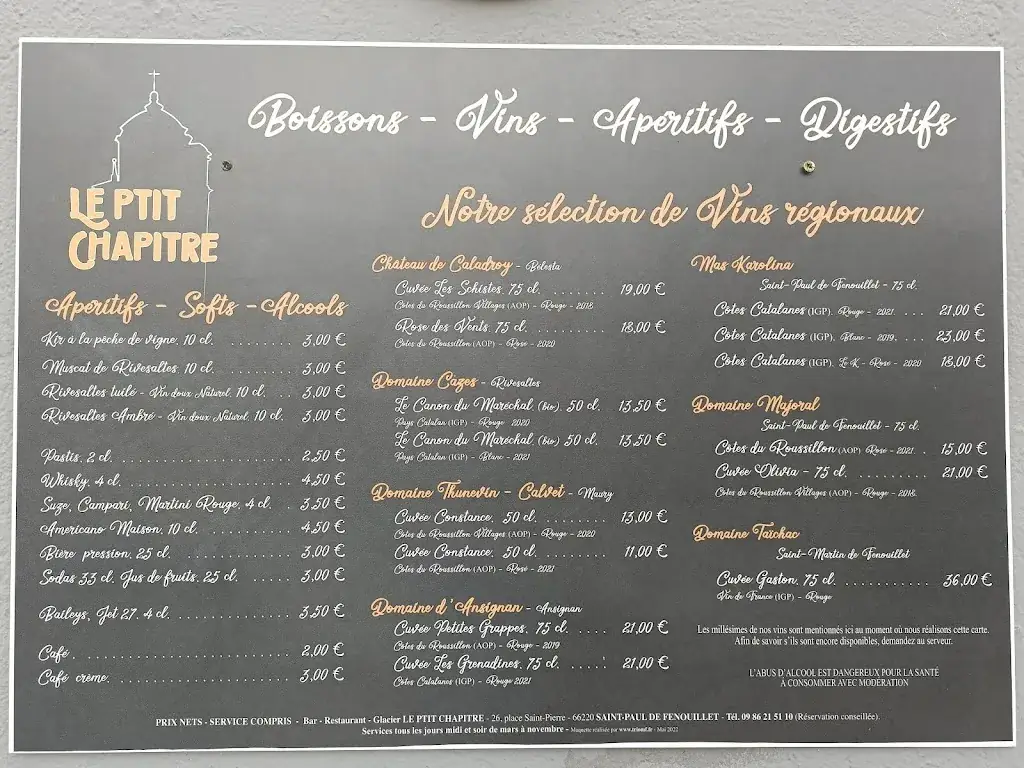 Menü_Le Ptit Chapitre_Saint-Paul-de-Fenouillet_Bild_1