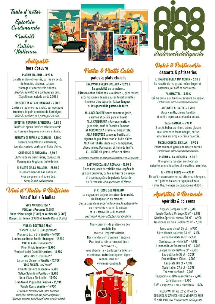 Menu_NINA PAOLINA - il ristorante della pasta_Saint-Nazaire_image_1