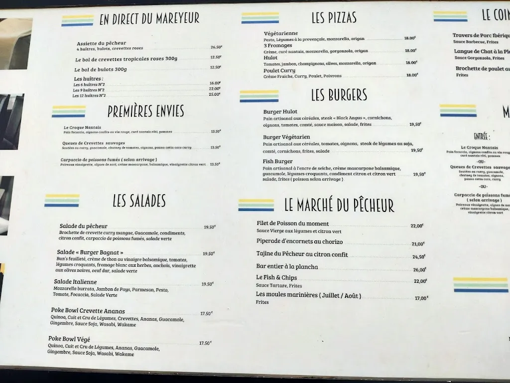 Menu_Restaurant de la Plage de Monsieur Hulot_Saint-Nazaire_image_1