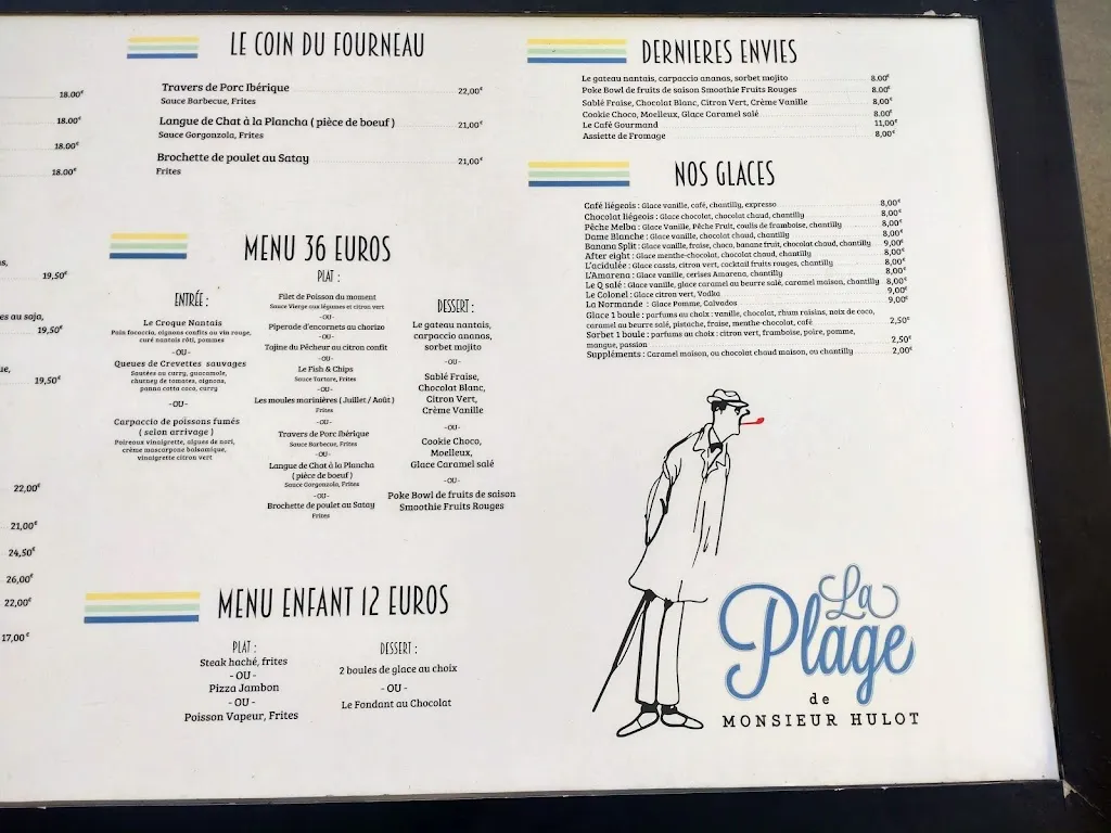 Menu_Restaurant de la Plage de Monsieur Hulot_Saint-Nazaire_image_2
