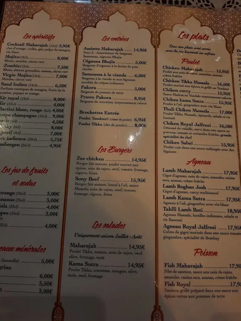 Menu_LE MAHARAJAH_Saint-Nazaire_image_3