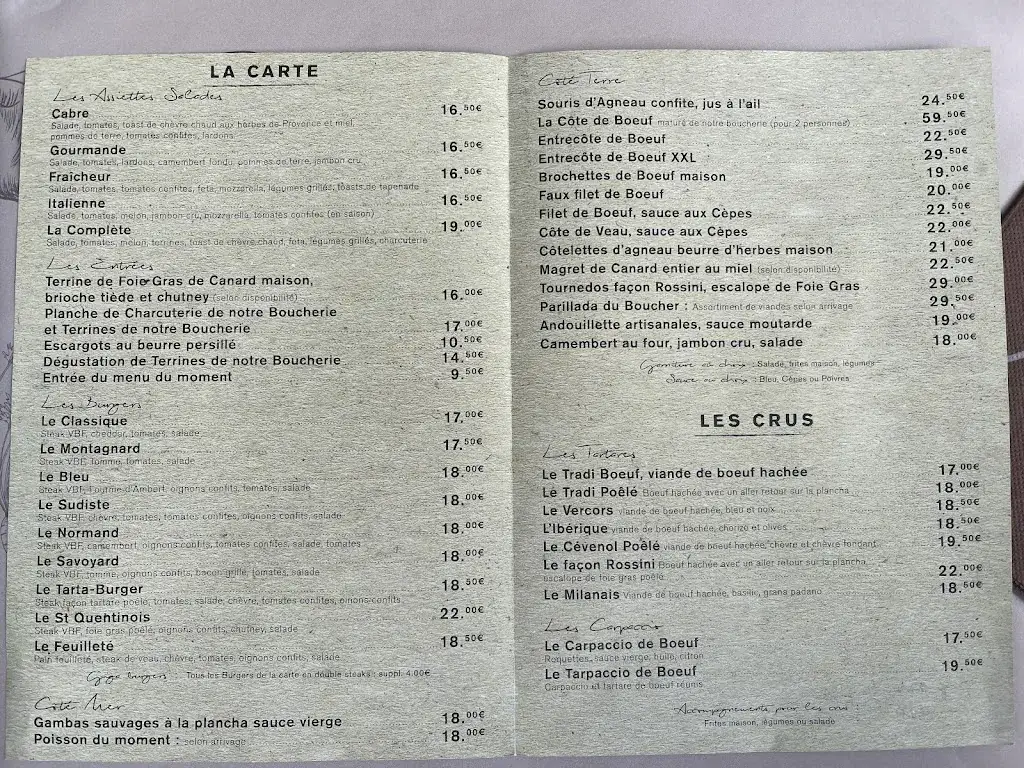 Menu_La Cuisine du Boucher_Saint-Quentin-la-Poterie_image_1