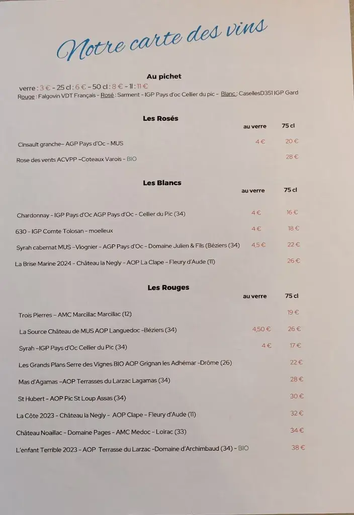 Menu_Restaurant / bar AL TOUPI_Salles-Curan_immagine_2