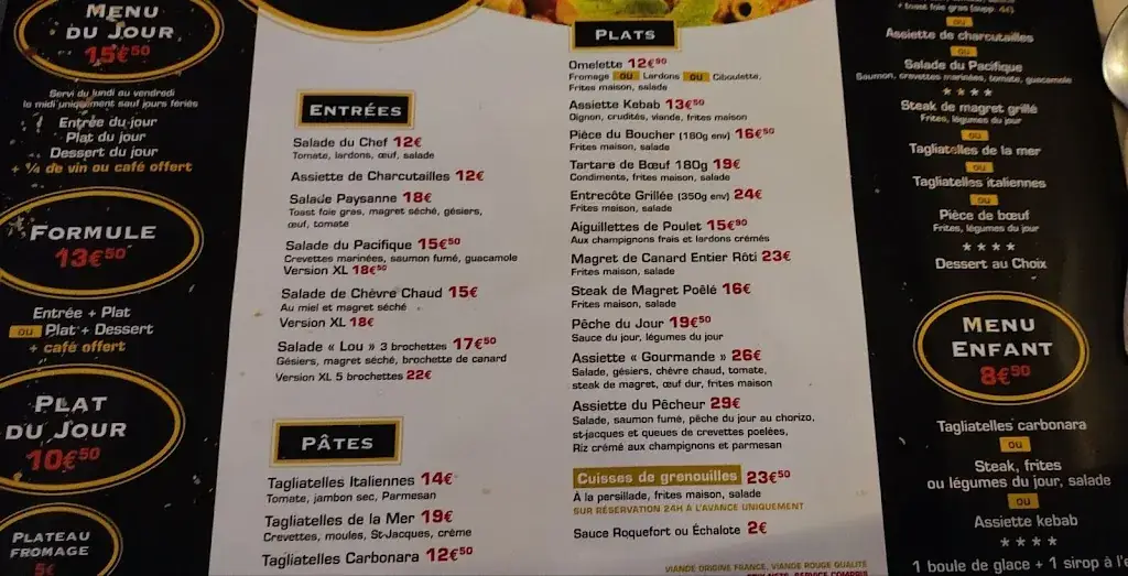 Menu_Le Park Avenue Restaurant_Salies-du-Salat_image_1