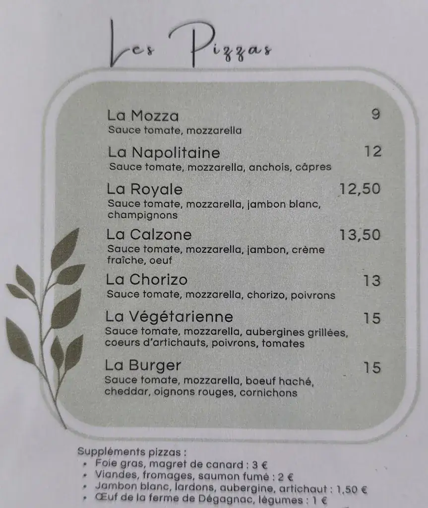 Menu_Restaurant L'Artémise_Salviac_immagine_2