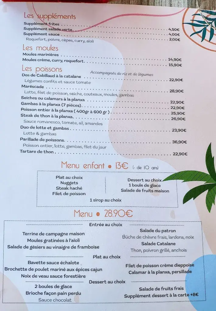 Menu_Y Sem Be_Sainte-Marie-la-Mer_immagine_2